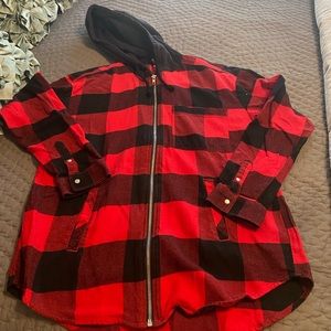 Divided full zip hoodie. Size 6.